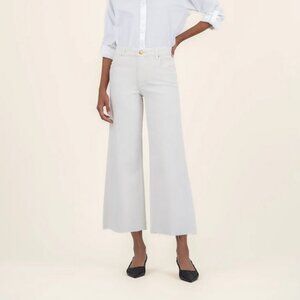 Meg Velvet High Rise Wide Leg - 2 / Ecru